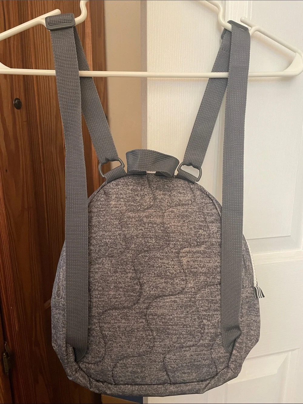 adidas Heather Gray Mini Backpack with White Logo - Picture 2 of 5